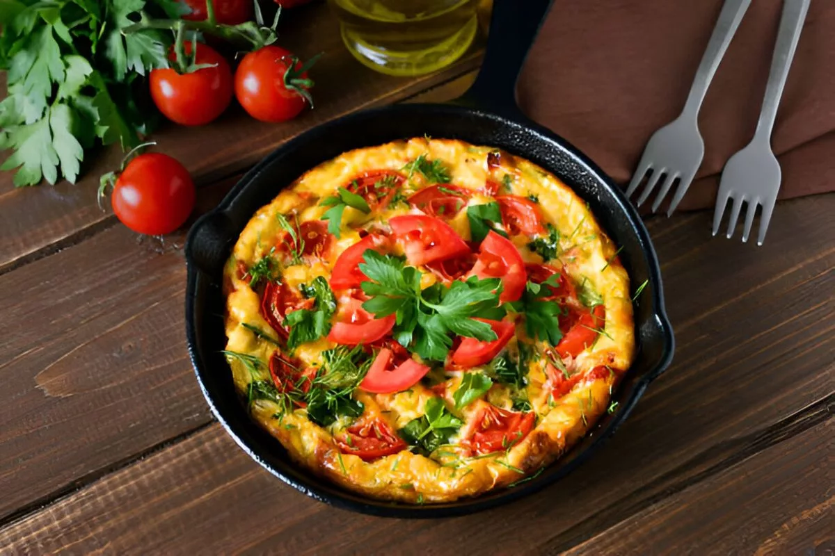 Omelete de claras com espinafre e tomate: uma opção leve e rica em proteínas, ideal para o café da manhã ou lanche da tarde